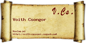 Voith Csongor névjegykártya