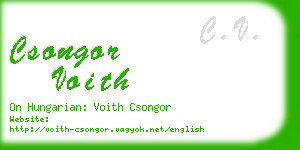 csongor voith business card